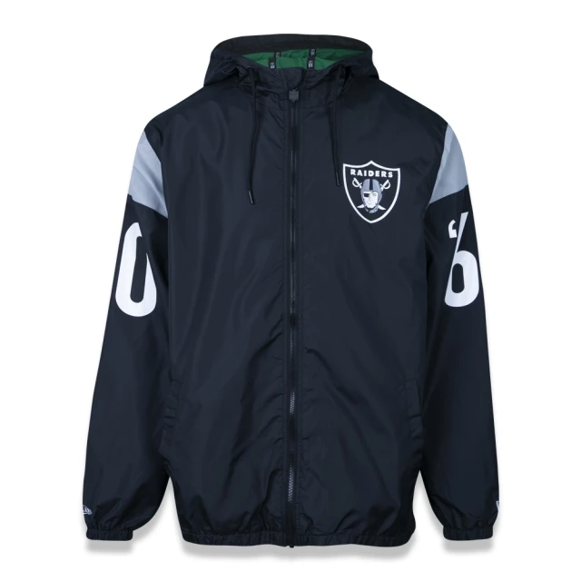 Jaqueta Plus Size Corta Vento (Windbreaker) Oakland Raiders NFL