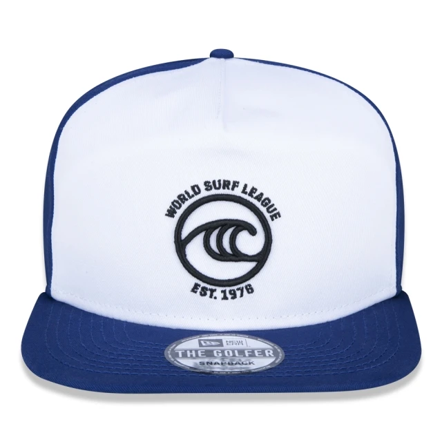 Boné Golfer Oficial WSL Surfe Azul Branco Aba Reta Snapback
