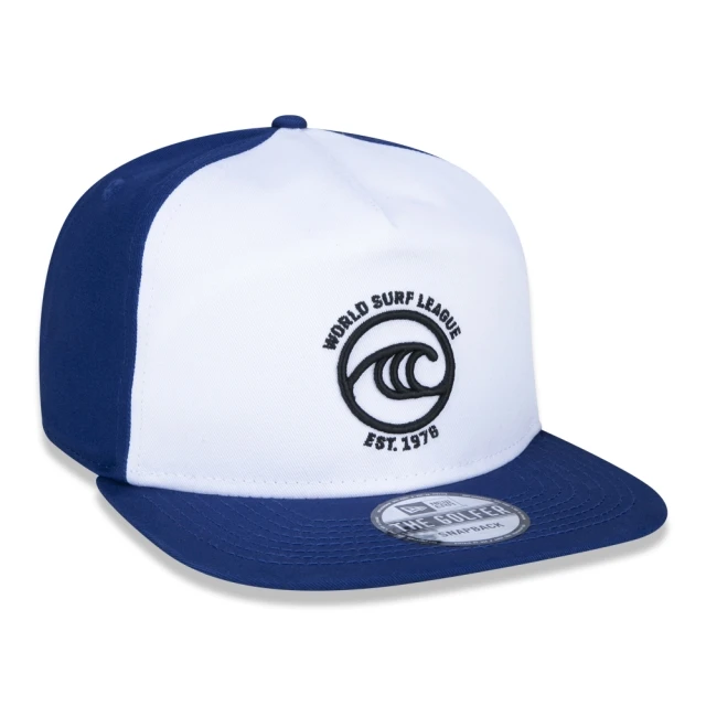 Boné Golfer Oficial WSL Surfe Azul Branco Aba Reta Snapback