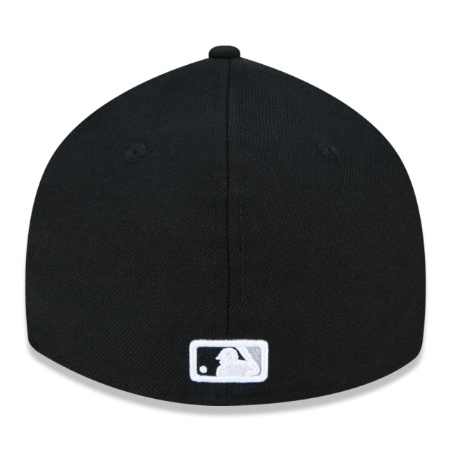 Boné 59FIFTY Low Profile MLB Chicago White Sox College Label Aba Pré Curvada Fitted Preto