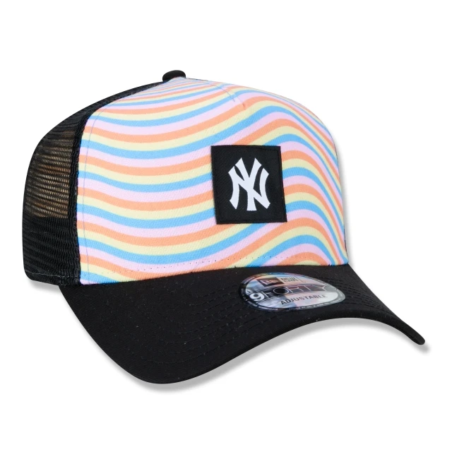 Boné 9FORTY A-Frame Trucker Snapback Aba Curva MLB New York Yankees Retro Soundtrack