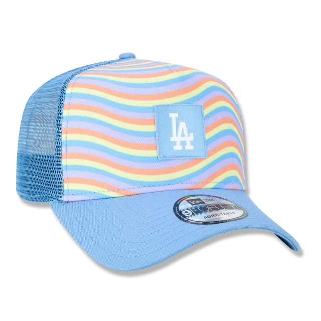 Boné 9FORTY A-Frame Trucker Snapback Aba Curva MLB Los Angeles Dodgers Retro Soundtrack