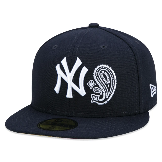 Boné 59FIFTY New York Yankees Patchwork Aba Reta Azul Marinho