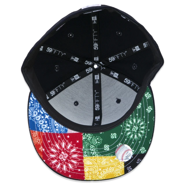 Boné 59FIFTY New York Yankees Patchwork Aba Reta Azul Marinho