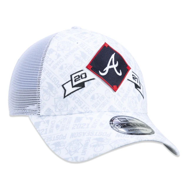 Boné 9FORTY Trucker Atlanta Braves Campeão World Series Champions 2021 Locker Room