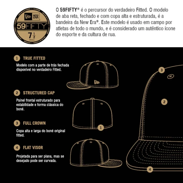 Boné 59FIFTY Arizona Diamondbacks MLB Preto