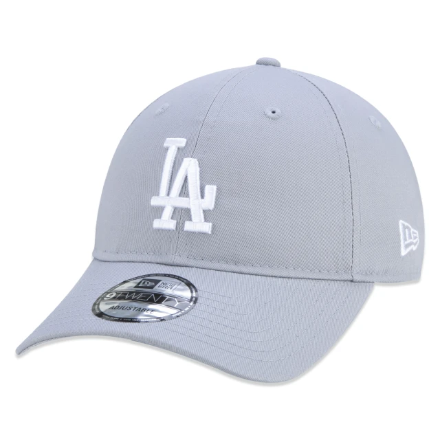 Boné 9TWENTY MLB Los Angeles Dodgers Aba Curva Cinza
