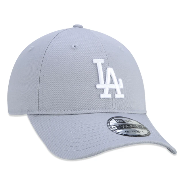 Boné 9TWENTY MLB Los Angeles Dodgers Aba Curva Cinza