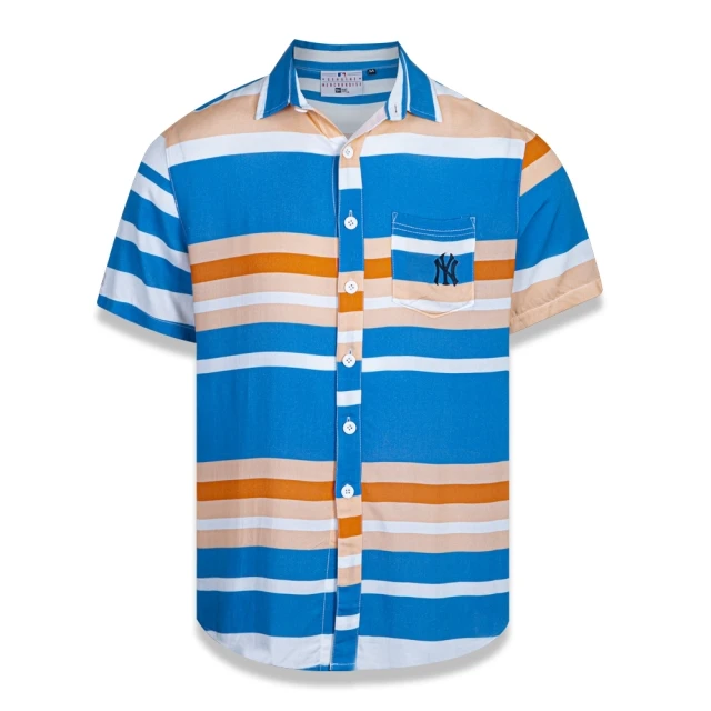 Camisa Manga Curta MLB New York Yankees Color Stripe Full
