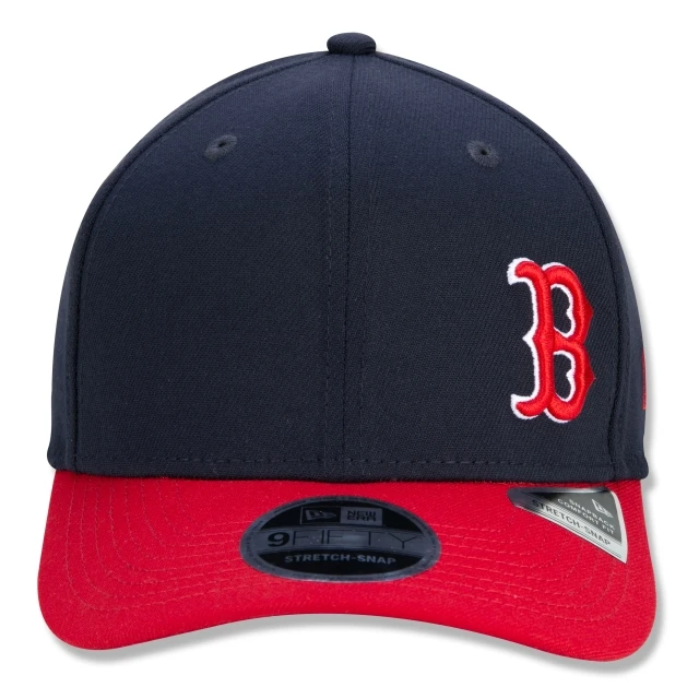 Boné 9FIFTY Stretch Snap Aba Curva Boston Red Sox Core Block