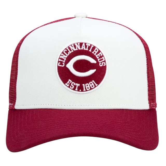 Boné 9FORTY A-Frame Trucker Snapback Aba Curva Cincinnati Reds Core Felt