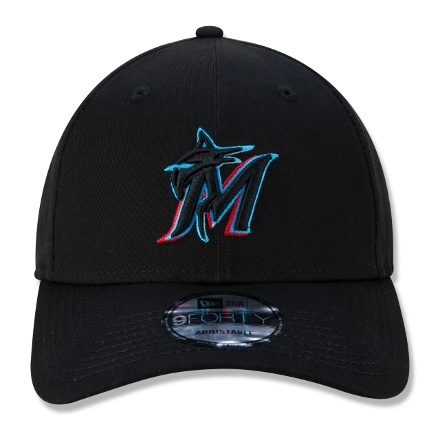 Boné 9FORTY Snapback Aba Curva Miami Marlins Team Color Time