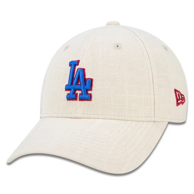 Boné Feminino 9FORTY Snapback MLB Los Angeles Dodgers Aba Curva Bege