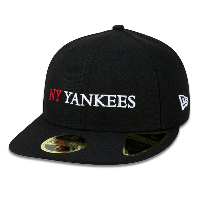 Boné 59FIFTY Low Profile MLB New York Yankees Classic Aba Pré Curvada Preto