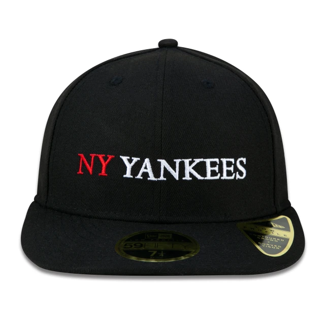 Boné 59FIFTY Low Profile MLB New York Yankees Classic Aba Pré Curvada Preto