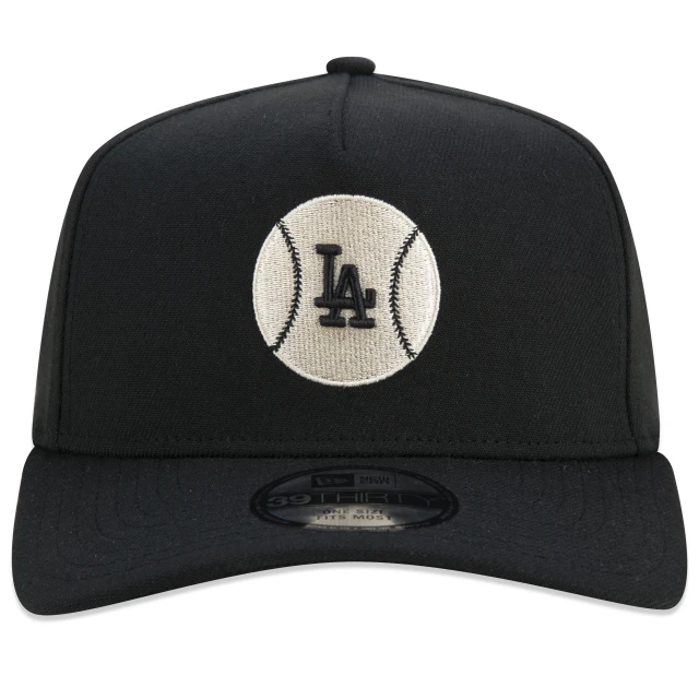 Boné 39THIRTY A-Frame MLB Los Angeles Dodgers Core Aba Curva Preto
