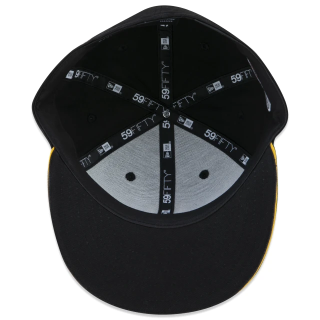 Boné 59FIFTY MLB Pittsburgh Pirates Core Aba Reta Preto