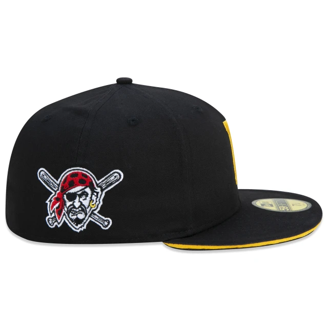 Boné 59FIFTY MLB Pittsburgh Pirates Core Aba Reta Preto