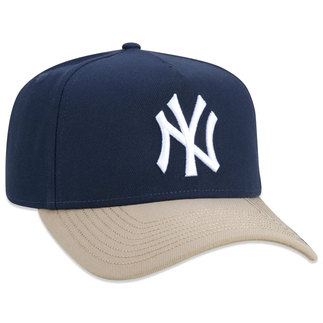 Boné 9FORTY A-Frame Snapback MLB New York Yankees Vacation Aba Curva Azul Marinho