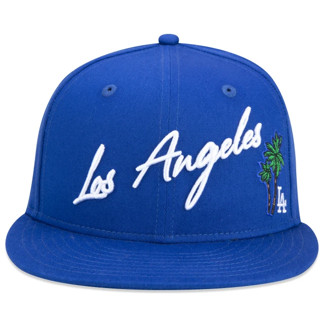 Boné 59FIFTY MLB Los Angeles Dodgers Vacation Aba Reta Azul Royal