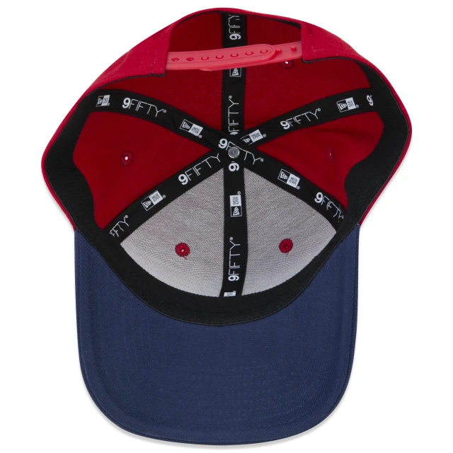 Boné 9FIFTY Stretch Snap Snapback MLB New York Yankees Vintage Aba Curva Vermelho