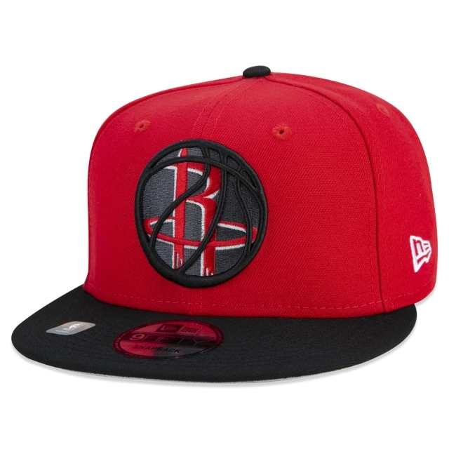 Boné 9FIFTY Houston Rockets NBA Authentic Draft Series Aba Reta Vermelho