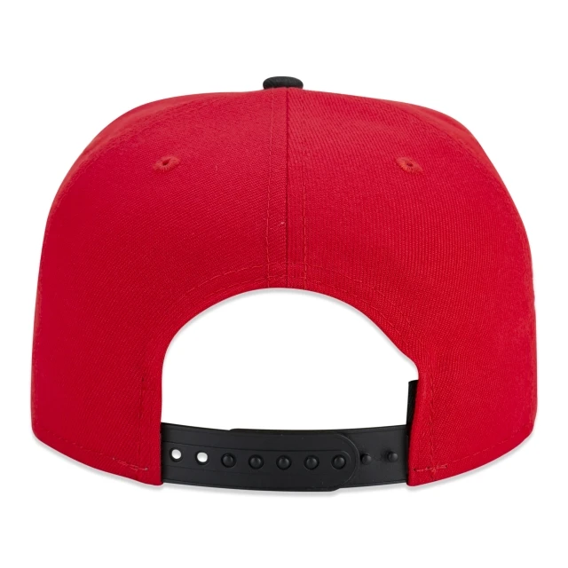 Boné 9FIFTY Houston Rockets NBA Authentic Draft Series Aba Reta Vermelho