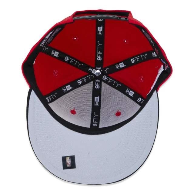 Boné 9FIFTY Houston Rockets NBA Authentic Draft Series Aba Reta Vermelho