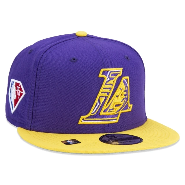 Boné 9FIFTY Los Angeles Lakers NBA Authentic Draft Series Aba Reta Roxo