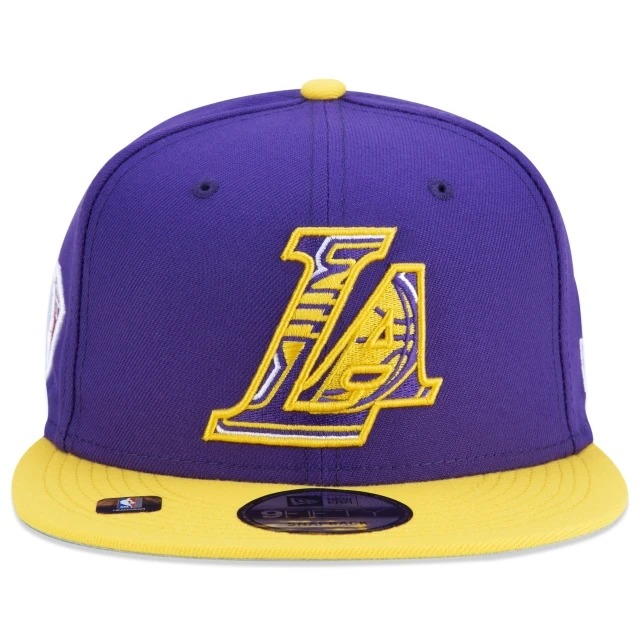 Boné 9FIFTY Los Angeles Lakers NBA Authentic Draft Series Aba Reta Roxo