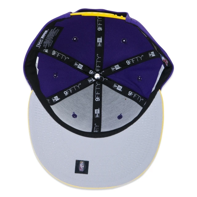 Boné 9FIFTY Los Angeles Lakers NBA Authentic Draft Series Aba Reta Roxo