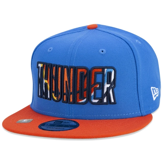 Boné 9FIFTY Oklahoma City Thunder NBA Authentic Draft Series Aba Reta Azul