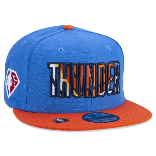 Boné 9FIFTY Oklahoma City Thunder NBA Authentic Draft Series Aba Reta Azul