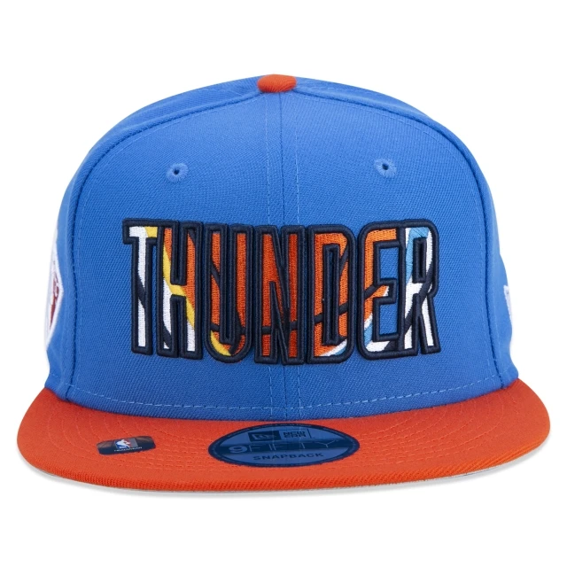 Boné 9FIFTY Oklahoma City Thunder NBA Authentic Draft Series Aba Reta Azul