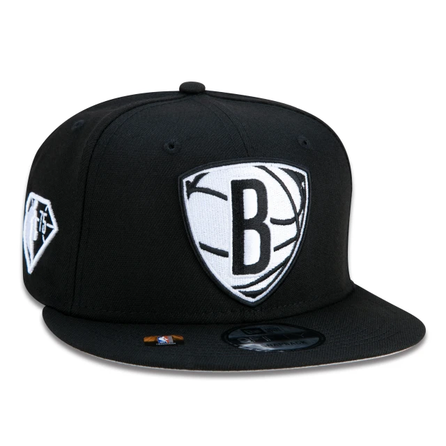 Boné 9FIFTY Brooklyn Nets NBA Authentic Draft Series Aba Reta Preto