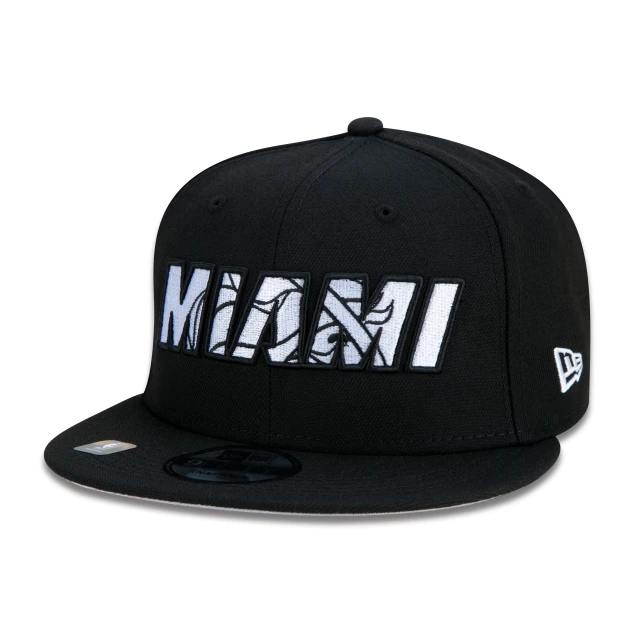 Boné 9FIFTY Miami Heat NBA Authentic Draft Series Aba Reta Preto