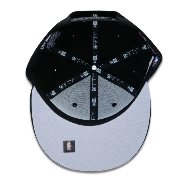 Boné 9FIFTY Miami Heat NBA Authentic Draft Series Aba Reta Preto