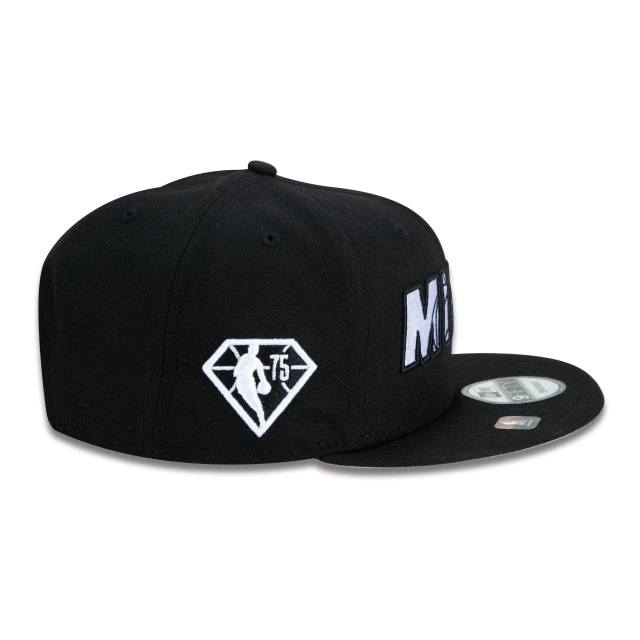 Boné 9FIFTY Miami Heat NBA Authentic Draft Series Aba Reta Preto