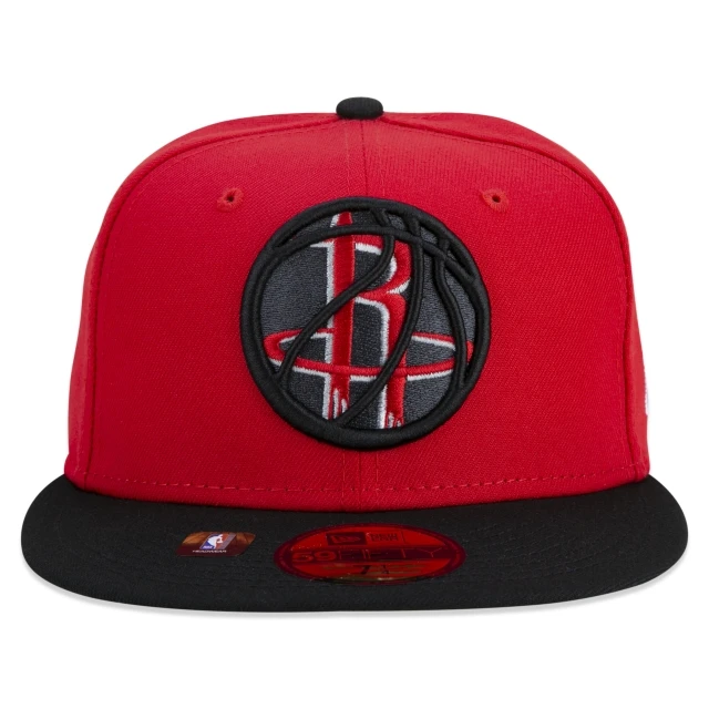 Boné 59FIFTY Houston Rockets NBA Authentic Draft Series Aba Reta Vermelho