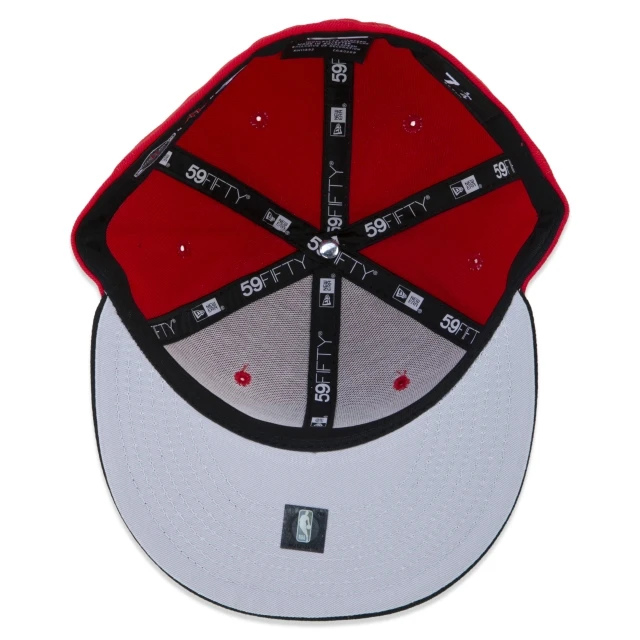 Boné 59FIFTY Houston Rockets NBA Authentic Draft Series Aba Reta Vermelho
