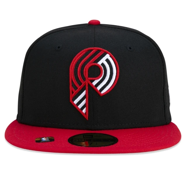 Boné 59FIFTY Portland Trailblazers NBA Authentic Draft Series Aba Reta Preto