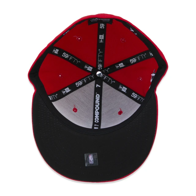 Boné 59FIFTY Houston Rockets NBA Compound "7" Aba Reta Vermelho