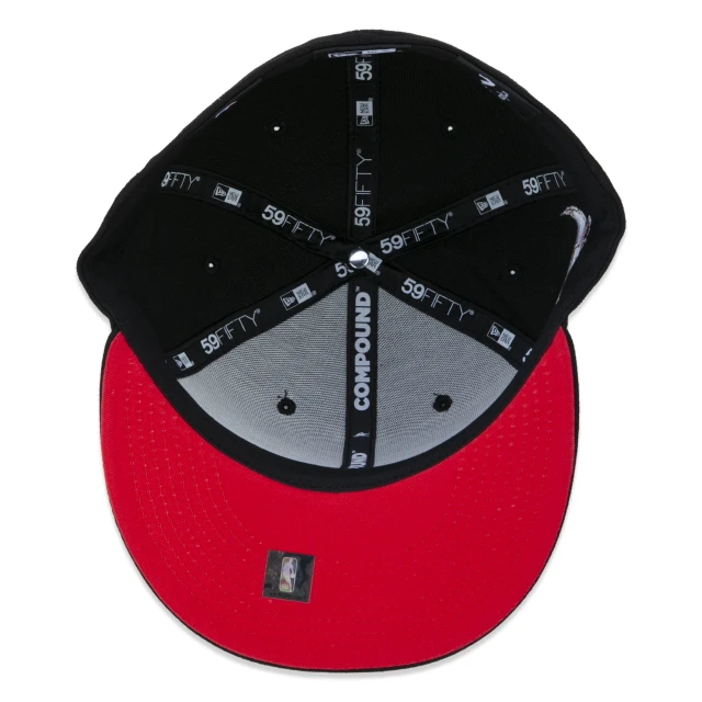 Boné 59FIFTY Chicago Bulls NBA Compound Aba Reta Preto