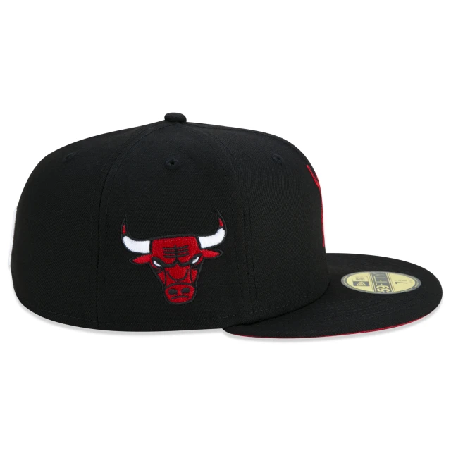 Boné 59FIFTY Chicago Bulls NBA Compound Aba Reta Preto