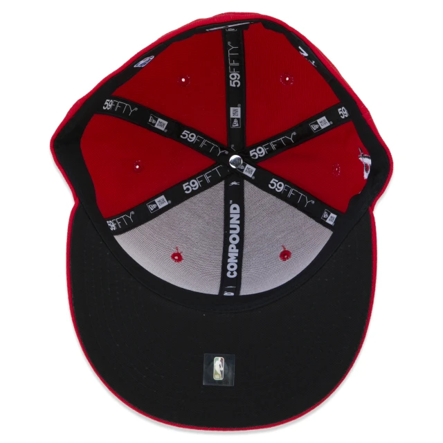 Boné 59FIFTY Houston Rockets NBA Compound Aba Reta Vermelho