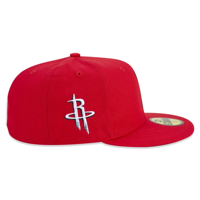 Boné 59FIFTY Houston Rockets NBA Compound Aba Reta Vermelho