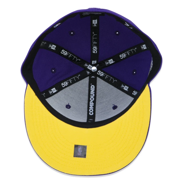 Boné 59FIFTY Los Angeles Lakers NBA Compound Aba Reta Roxo