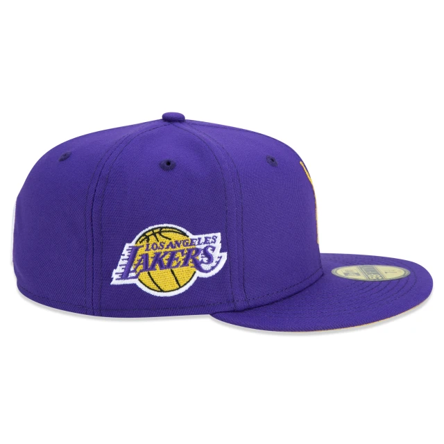 Boné 59FIFTY Los Angeles Lakers NBA Compound Aba Reta Roxo