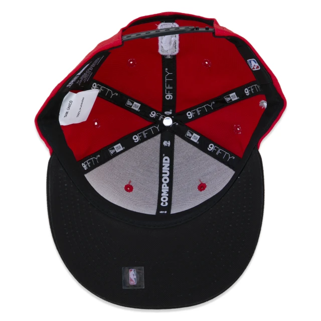Boné 9FIFTY Chicago Bulls NBA Compound Aba Reta Vermelho