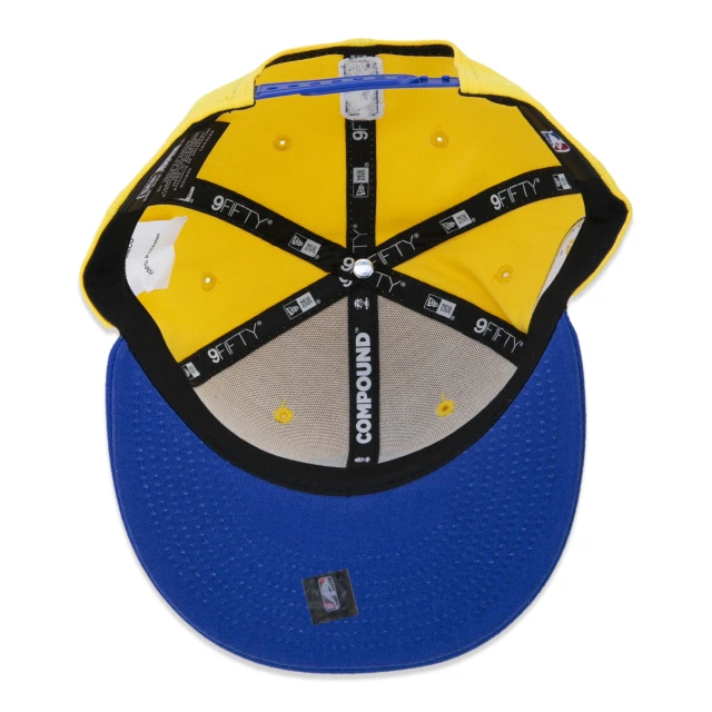 Boné 9FIFTY Golden State Warriors NBA Compound Aba Reta Amarelo